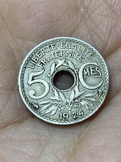 2025年第一百零九场(总第一百三十五场）外国好品散币(免佣金) - 法兰西第三共和国1924年5生丁