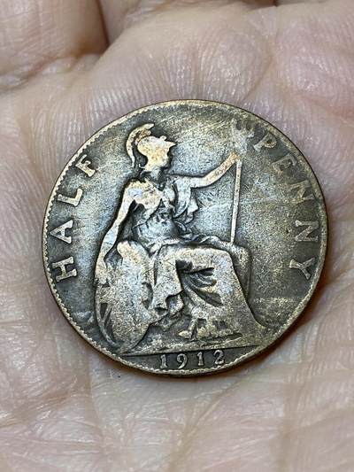 2025年第一百零九场(总第一百三十五场）外国好品散币(免佣金) - 英国🇬🇧1912年半便士(乔治五世第一版)