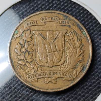 KK钱币收藏小铺 第354场 2月预留时间 周末发货 -  1968多米尼加1分铜币