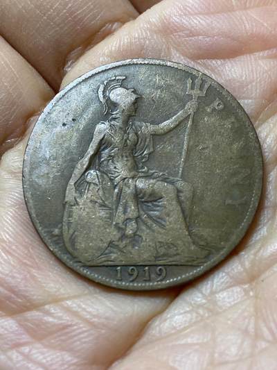 2025年第一百零九场(总第一百三十五场）外国好品散币(免佣金) - 英国🇬🇧1919年1便士(乔治五世第一版)