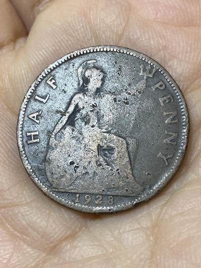 2025年第一百零九场(总第一百三十五场）外国好品散币(免佣金) - 英国🇬🇧1928年半便士(乔治五世第三版，首发年)
