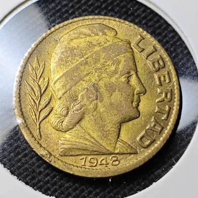 KK钱币收藏小铺 第354场 2月预留时间 周末发货 -  1948阿根廷20分 深打立体