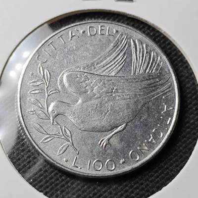 KK钱币收藏小铺 第354场 2月预留时间 周末发货 - 梵蒂冈100里拉 