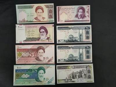 外国纸币专场251018第五十八场 - 伊朗🇮🇷8张小套，全新品相UNC。
