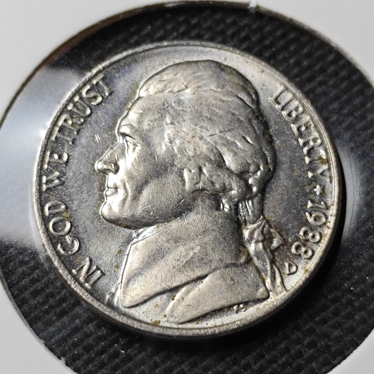 KK钱币收藏小铺 第354场 2月预留时间 周末发货 1988美国5分 好品 