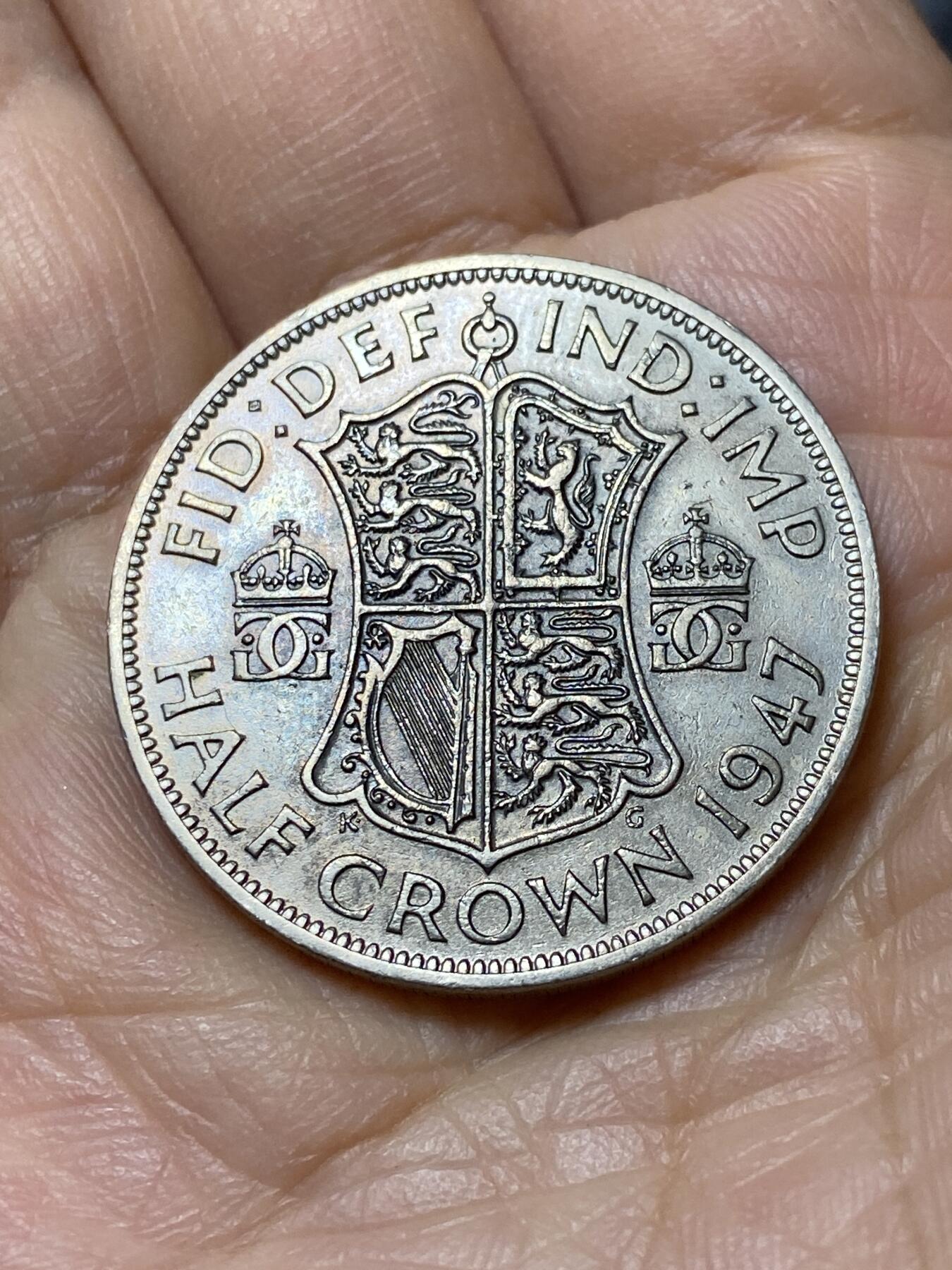 2025年第一百零九场(总第一百三十五场）外国好品散币(免佣金) 英国🇬🇧1947年半克朗(乔治六世第二版，首发年仅发行2年)