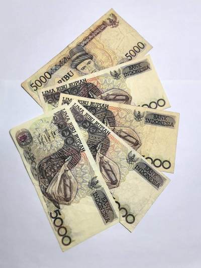 各国外币第93期 无佣金 - 印度尼西亚5000卢比 5张
