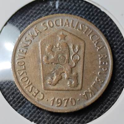 KK钱币收藏小铺 第354场 2月预留时间 周末发货 -  1970捷克斯洛伐克50赫勒铜币