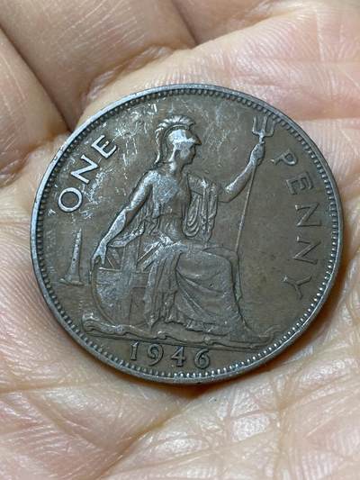 2025年第一百零九场(总第一百三十五场）外国好品散币(免佣金) - 英国🇬🇧1946年1便士(乔治六世第一版)