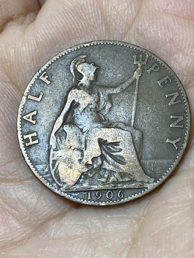 2025年第一百零九场(总第一百三十五场）外国好品散币(免佣金) - 英国🇬🇧1906年半便士(爱德华七世时期)