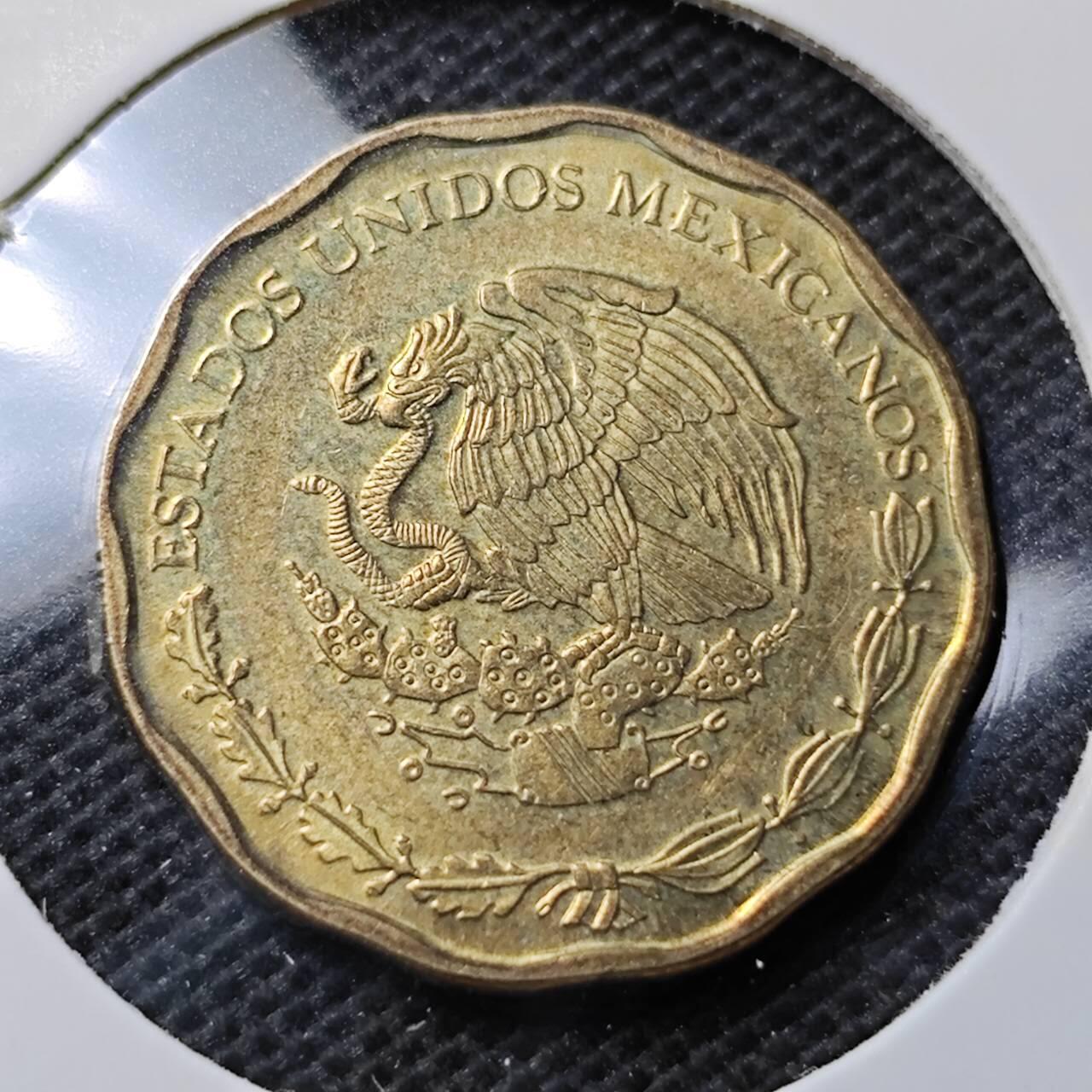 KK钱币收藏小铺 第354场 2月预留时间 周末发货  2002墨西哥50分铜币 好品