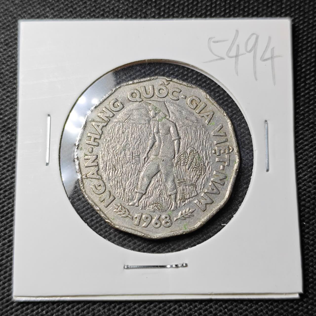 KK钱币收藏小铺 第354场 2月预留时间 周末发货  1968南越20盾纪念币