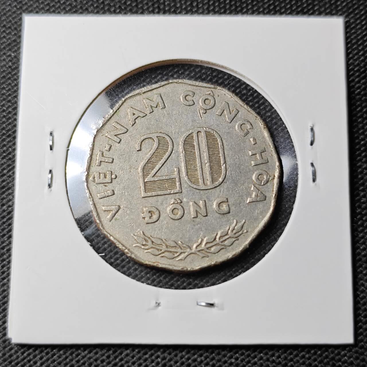 KK钱币收藏小铺 第354场 2月预留时间 周末发货  1968南越20盾纪念币