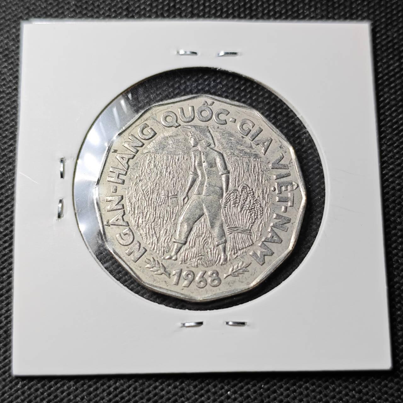 KK钱币收藏小铺 第354场 2月预留时间 周末发货 1968南越20盾纪念币  