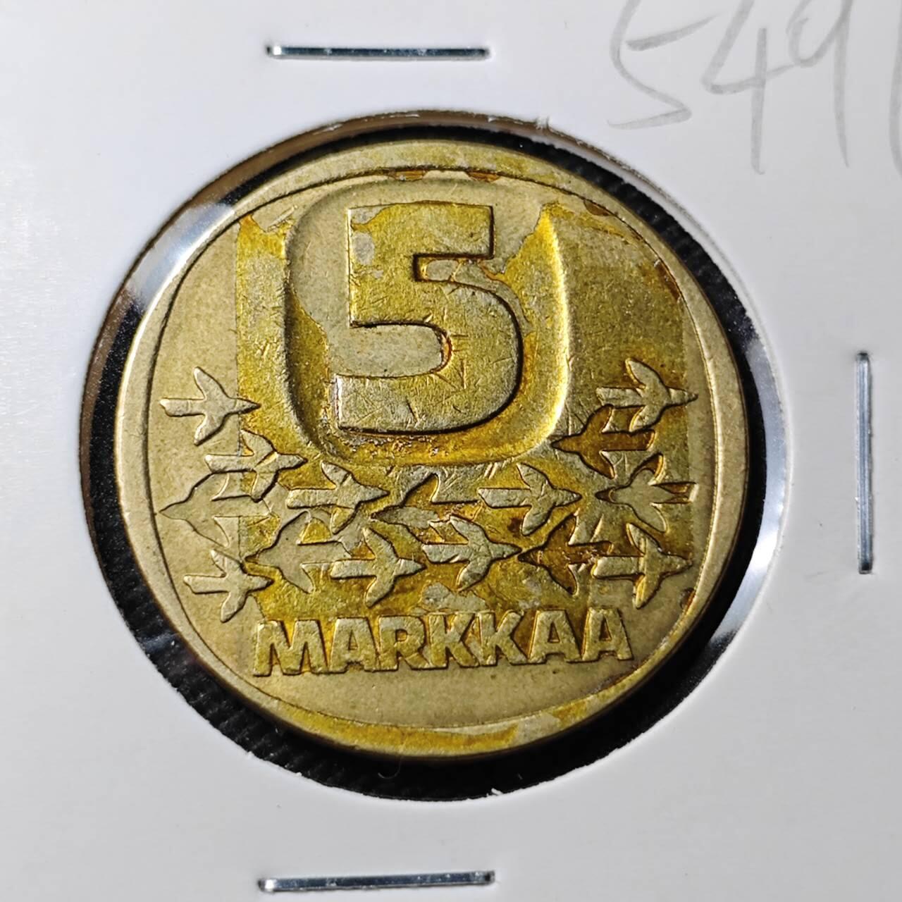 KK钱币收藏小铺 第354场 2月预留时间 周末发货  芬兰5马克破冰船