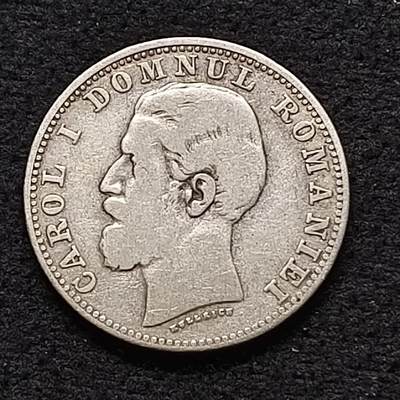 【全场包邮】纯粹捡漏拍468场 - 罗马尼亚王国1881年卡罗尔一世1列伊银币