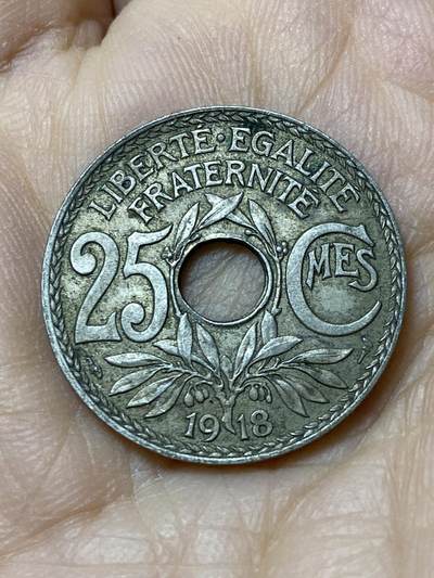 2025年第一百零九场(总第一百三十五场）外国好品散币(免佣金) - 法兰西第三共和国1918年25生丁