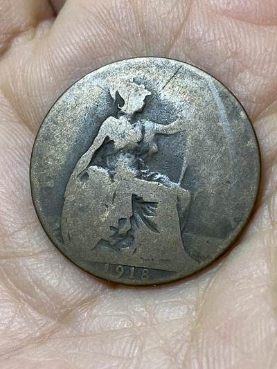 2025年第一百零九场(总第一百三十五场）外国好品散币(免佣金) - 英国🇬🇧1918年半便士(乔治五世第一版)