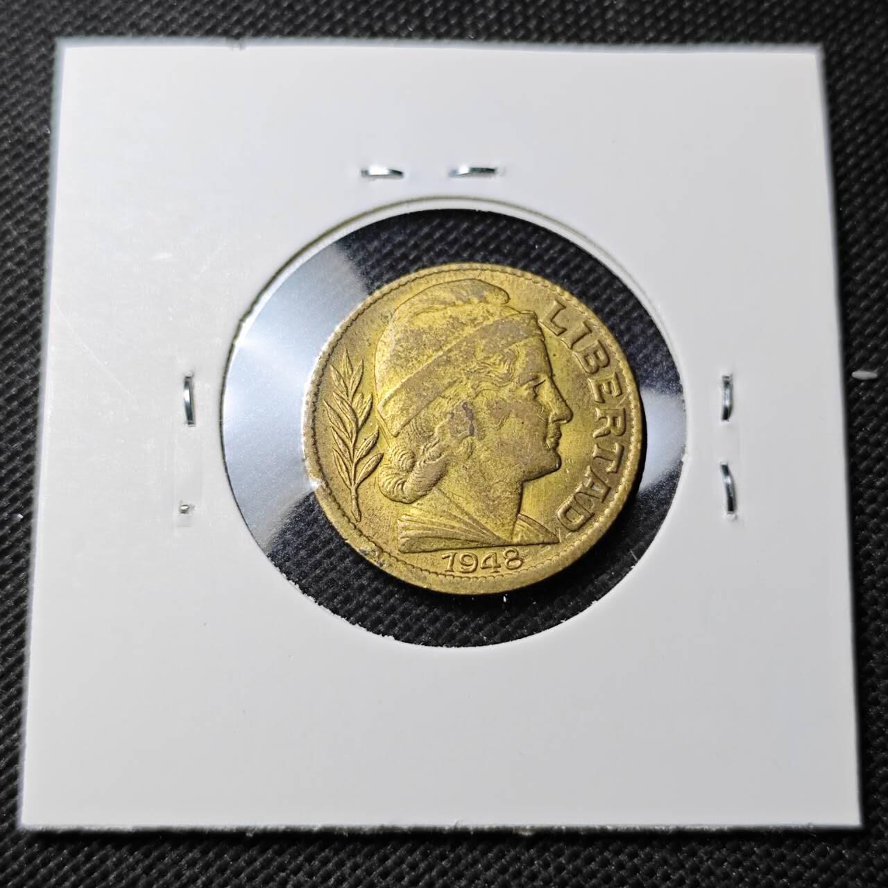 KK钱币收藏小铺 第354场 2月预留时间 周末发货  1948阿根廷20分 深打立体