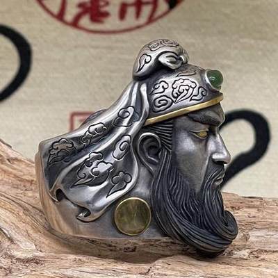 泰银色复古关公戒指 - 泰银色复古关公戒指