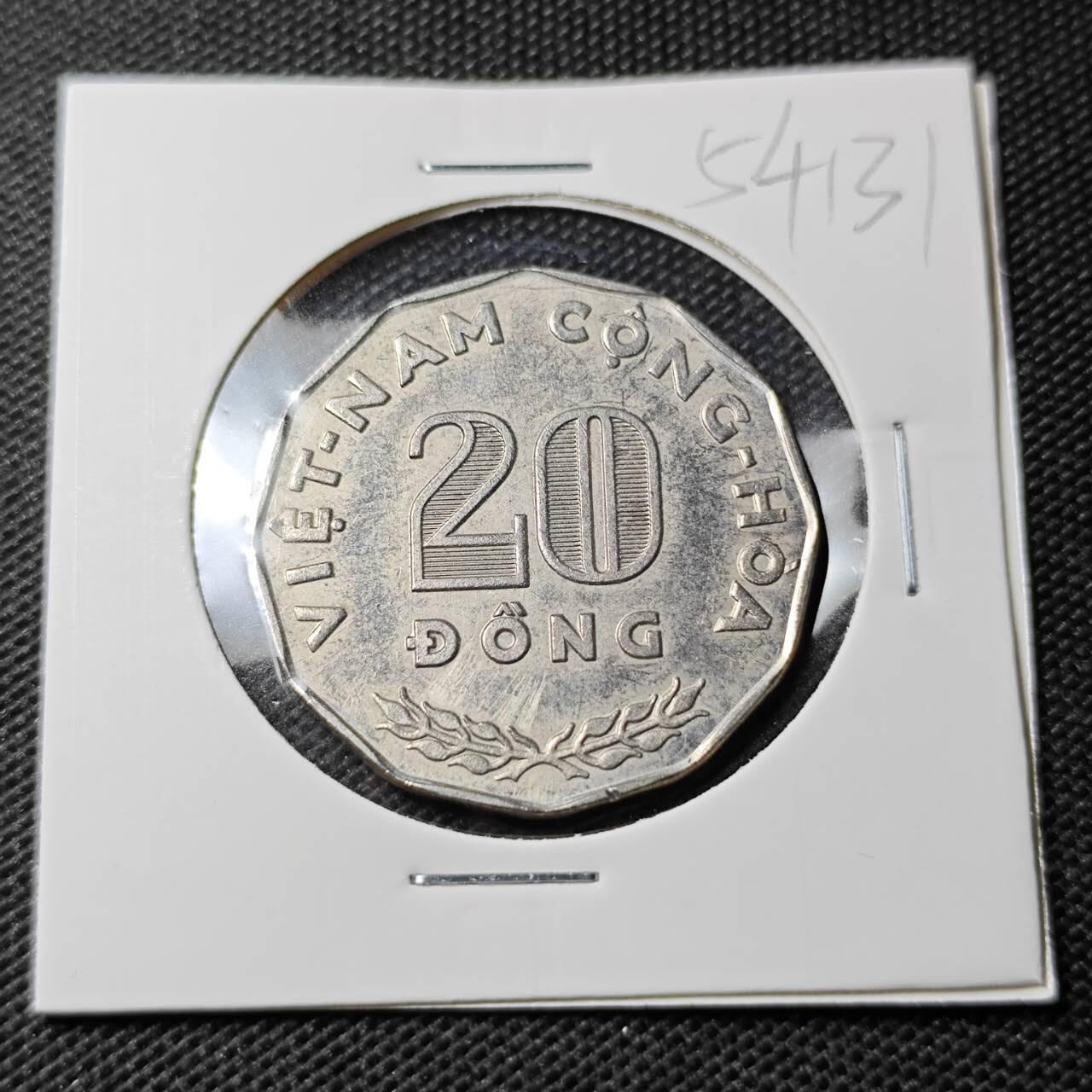 KK钱币收藏小铺 第354场 2月预留时间 周末发货 1968南越20盾纪念币  