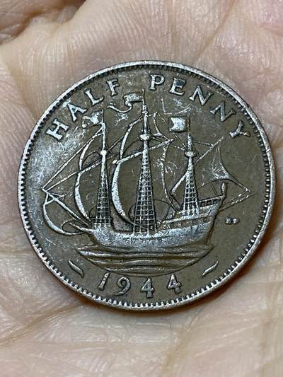 2025年第一百零九场(总第一百三十五场）外国好品散币(免佣金) - 英国🇬🇧1944年半便士(乔治六世第一版)