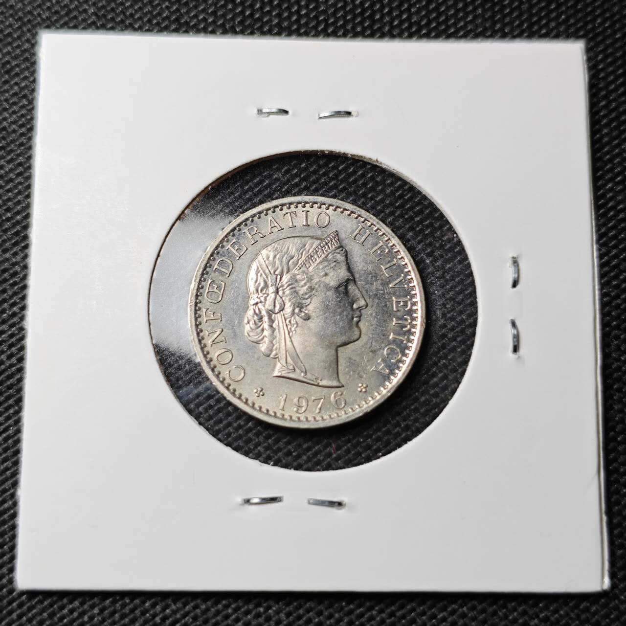 KK钱币收藏小铺 第354场 2月预留时间 周末发货  1976瑞士20分