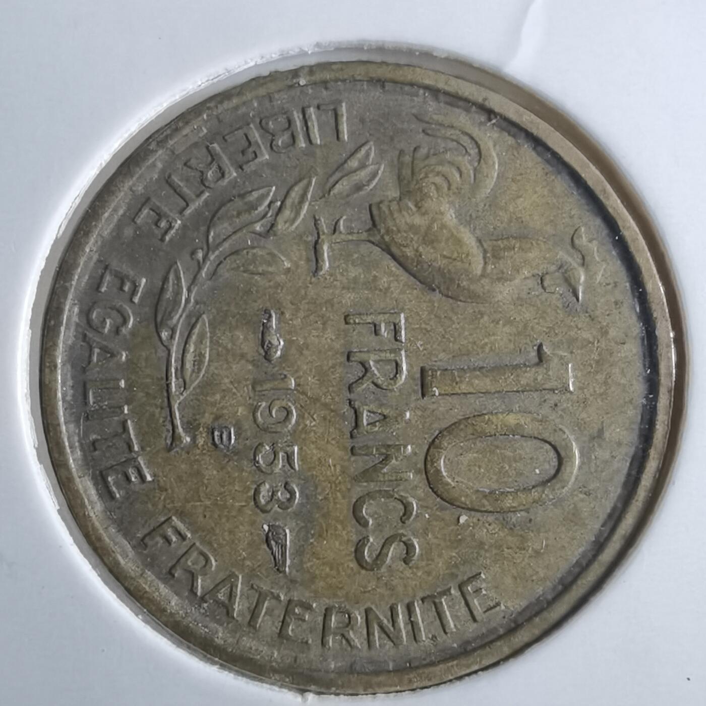 沼泽如烟--第872场 法国1953年10法郎B版