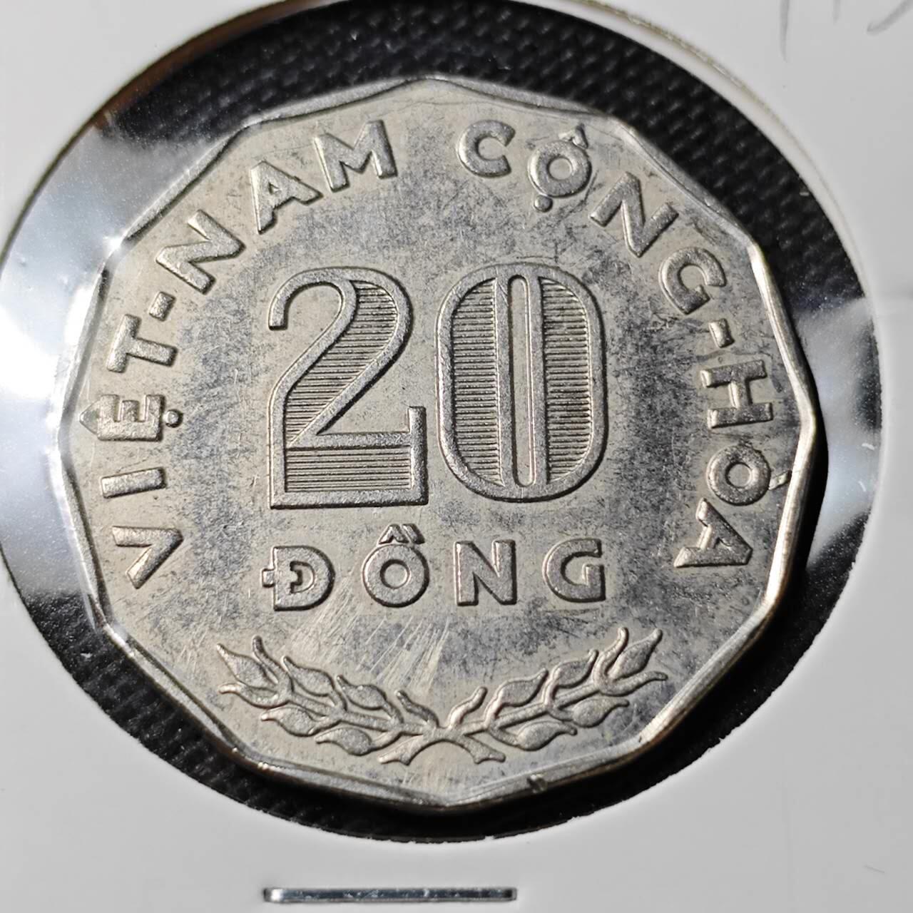 KK钱币收藏小铺 第354场 2月预留时间 周末发货 1968南越20盾纪念币  