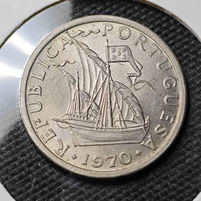 KK钱币收藏小铺 第354场 2月预留时间 周末发货 - 1970 葡萄牙2.5埃斯库多 好品