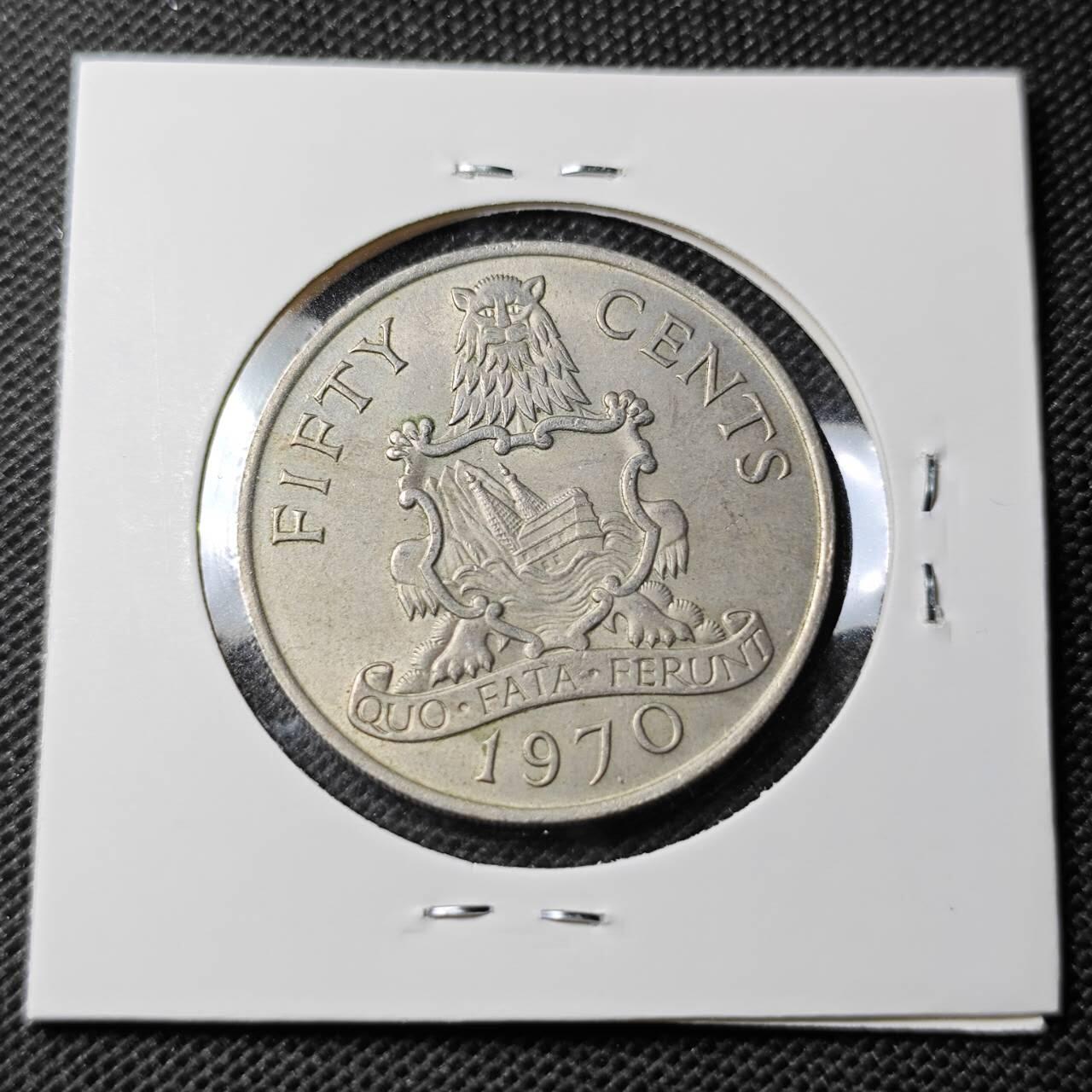 KK钱币收藏小铺 第354场 2月预留时间 周末发货  1970百慕大50分