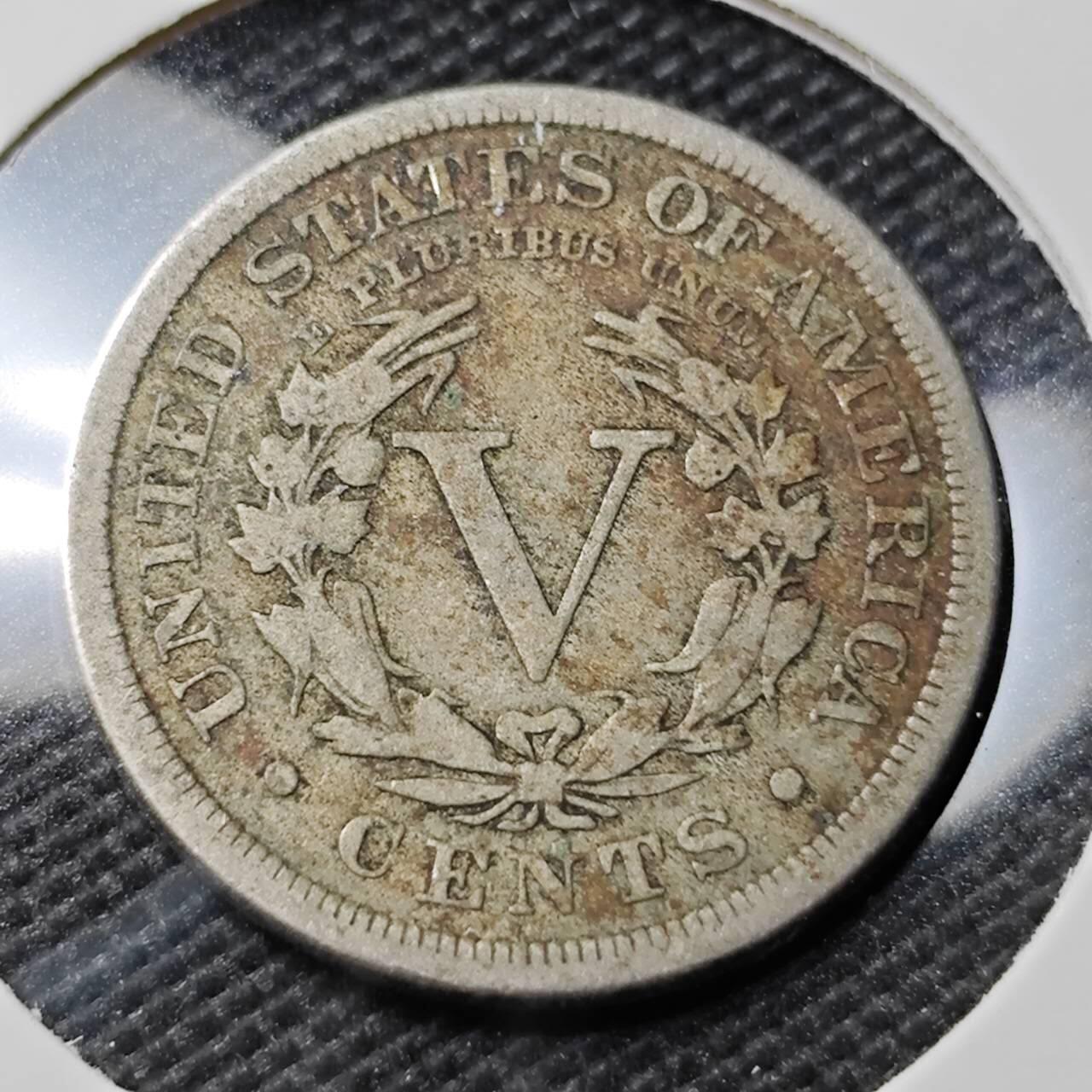 KK钱币收藏小铺 第354场 2月预留时间 周末发货  1906美国5分镍币