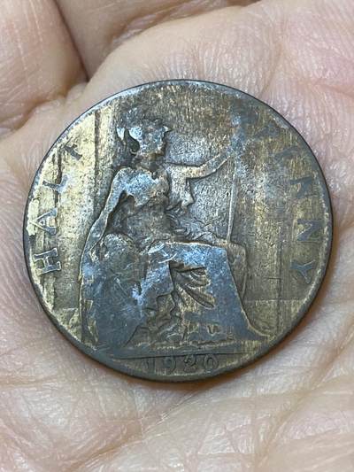 2025年第一百零九场(总第一百三十五场）外国好品散币(免佣金) - 英国🇬🇧1920年半便士(乔治五世第一版)