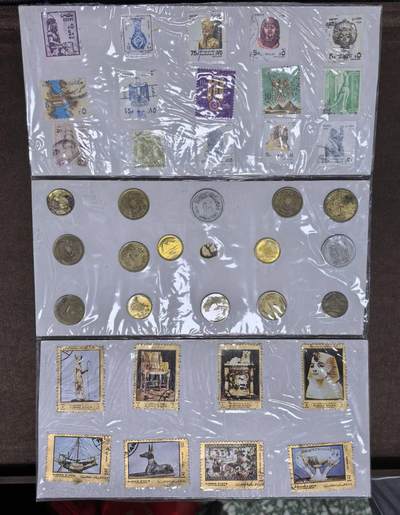 北京马甸外国币专卖第145期，外国币专场，陆续上拍，欢迎关注 埃及旅游纪念邮票钱币册