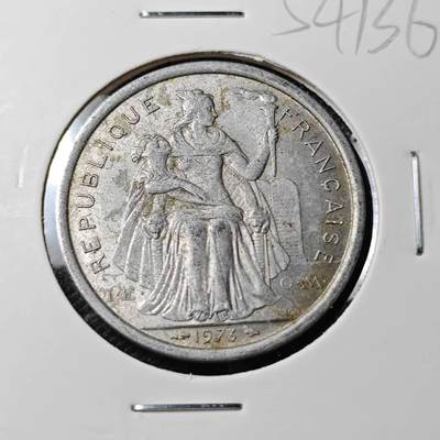 KK钱币收藏小铺 第354场 2月预留时间 周末发货 - 1973法属新喀里多尼亚2法郎 