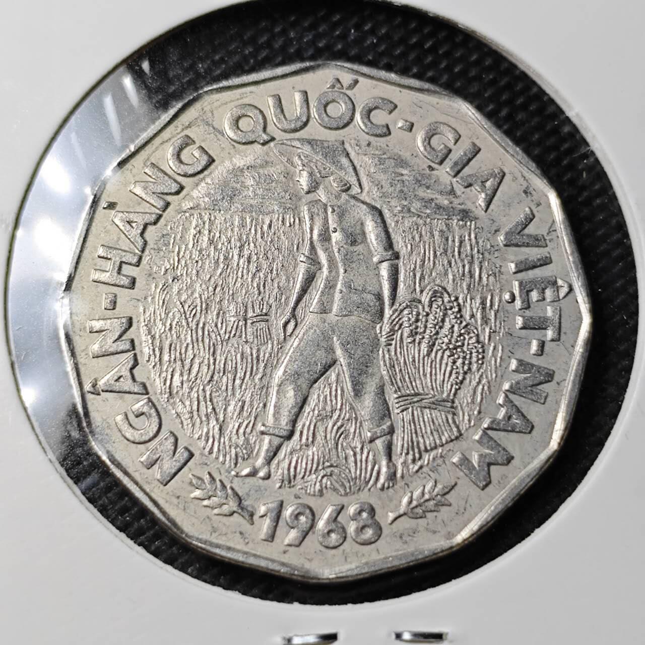 KK钱币收藏小铺 第354场 2月预留时间 周末发货 1968南越20盾纪念币  