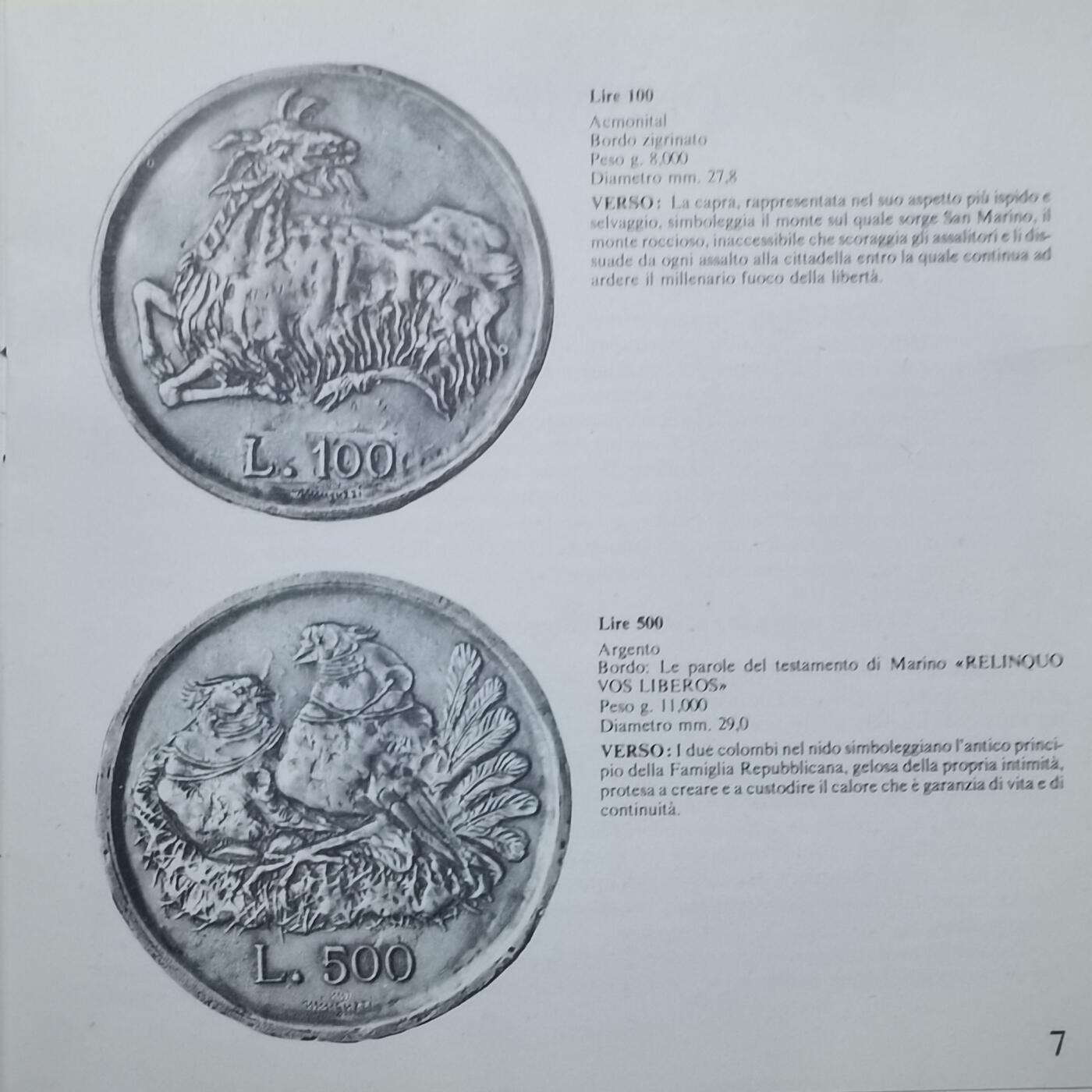 圣马力诺1974年官方封装版套币