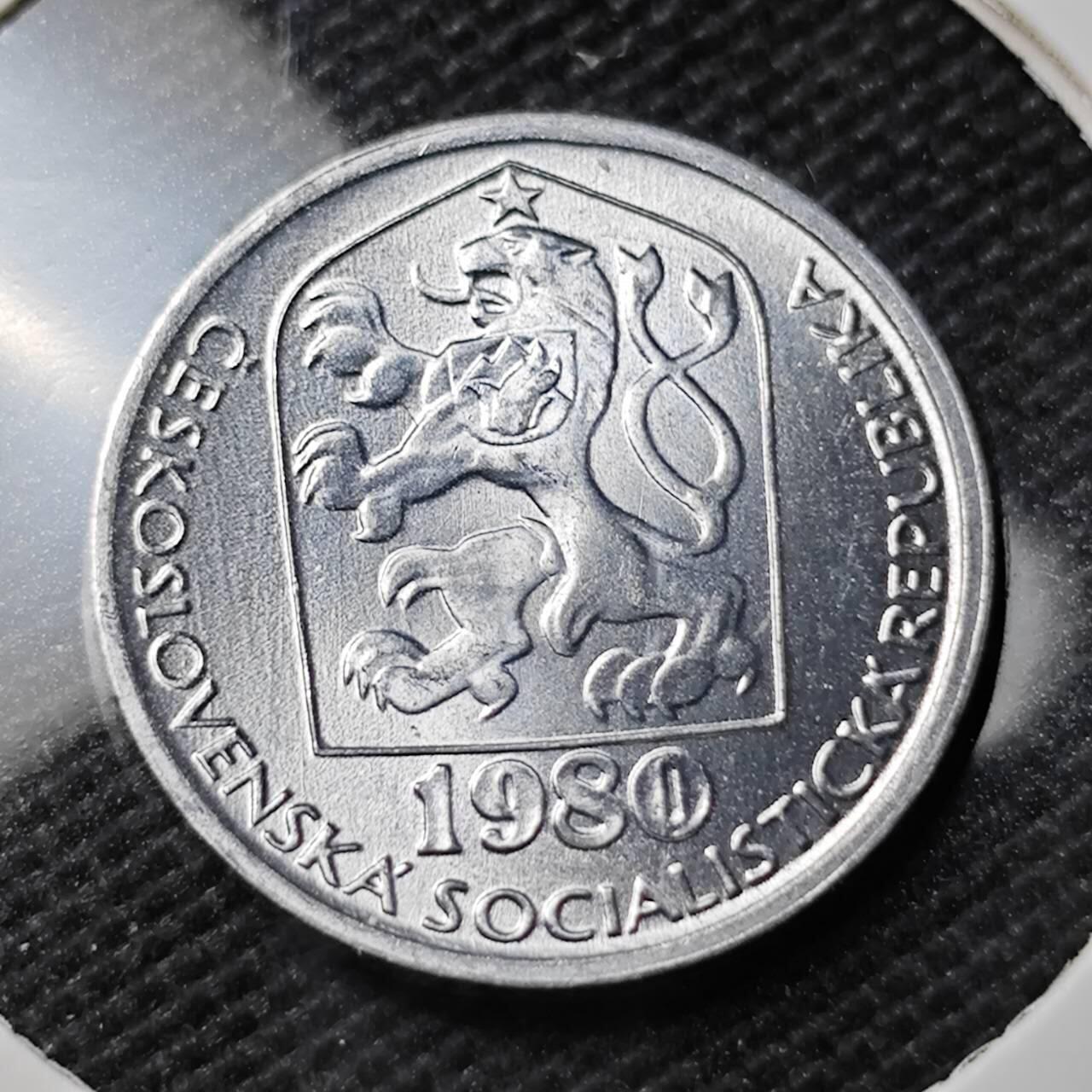 KK钱币收藏小铺 第354场 2月预留时间 周末发货  1980捷克斯洛伐克10赫勒 拆卷品