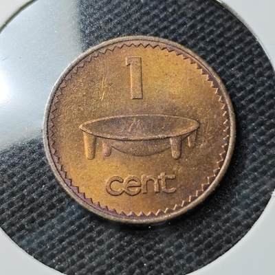 KK钱币收藏小铺 第354场 2月预留时间 周末发货 -  1987斐济1分铜币 好品