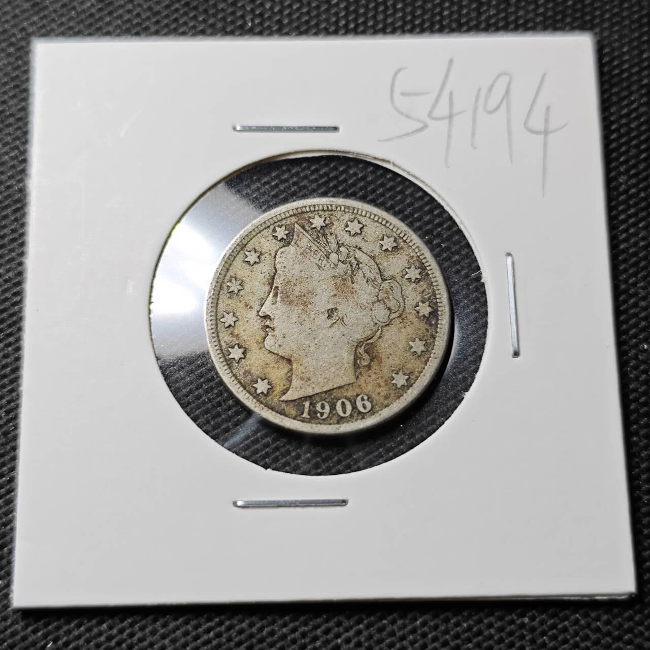 KK钱币收藏小铺 第354场 2月预留时间 周末发货  1906美国5分镍币