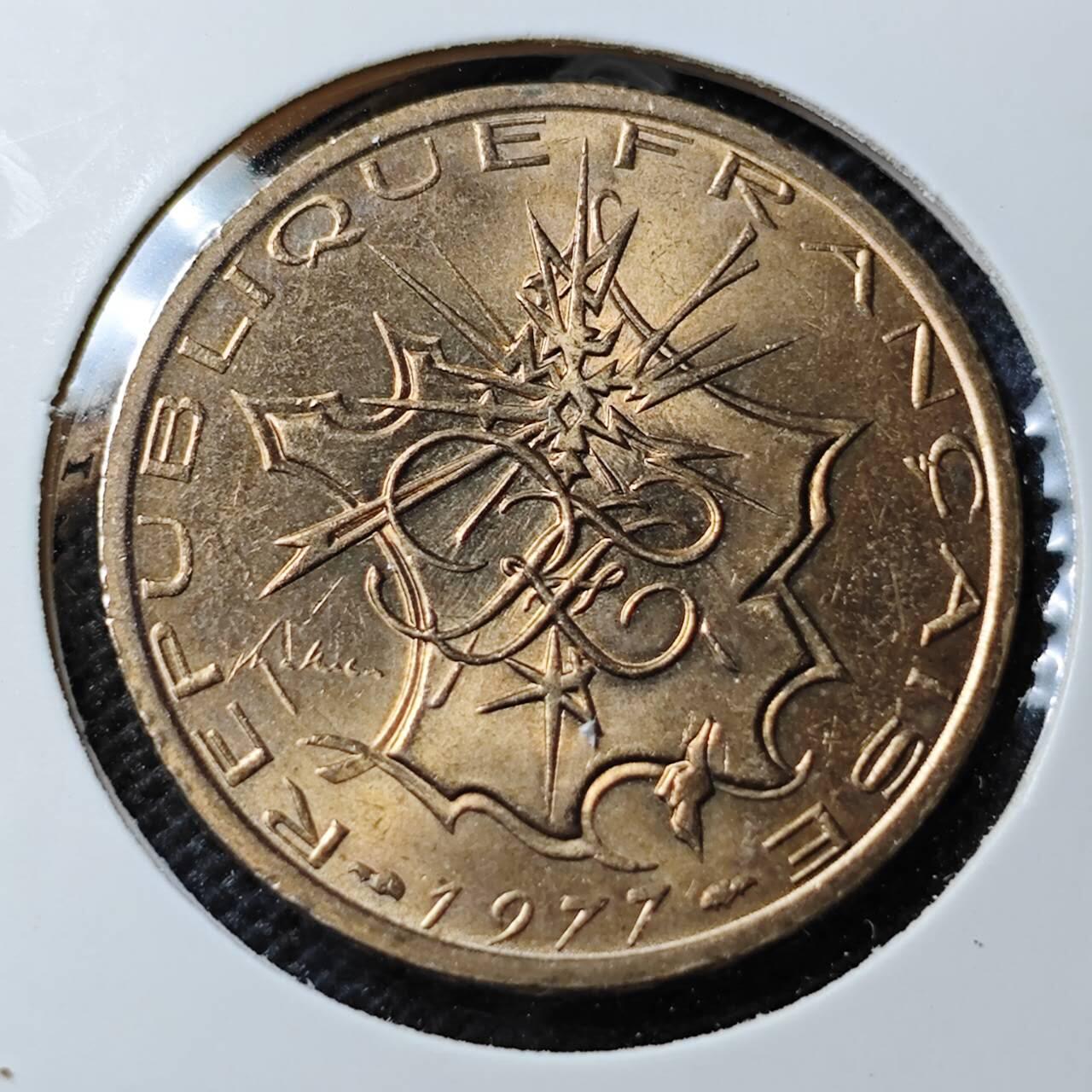 KK钱币收藏小铺 第354场 2月预留时间 周末发货  1977法国10法郎 好品