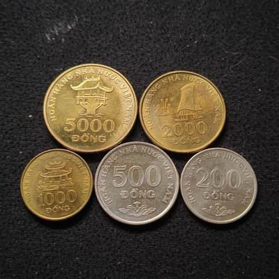 【全场包邮】纯粹捡漏拍468场 - 越南2003年流通套币3铜2镍
