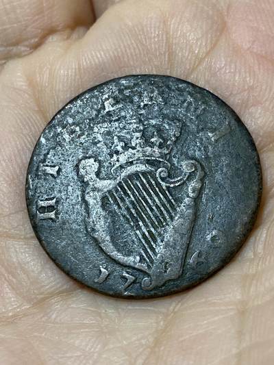 2025年第一百零九场(总第一百三十五场）外国好品散币(免佣金) - 稀少–英占爱尔兰1769年半便士(乔治三世时期，Type 1头像，关门年仅发行2年)