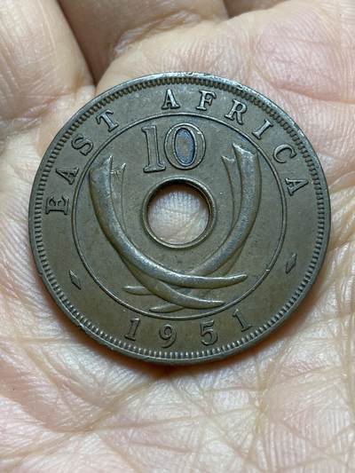 2025年第一百零九场(总第一百三十五场）外国好品散币(免佣金) - 好品–英属东非1951年10分(乔治六世第三版)