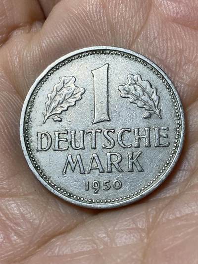 2025年第一百零九场(总第一百三十五场）外国好品散币(免佣金) - 德国🇩🇪1950年1马克(第二套首发年，D标慕尼黑造)