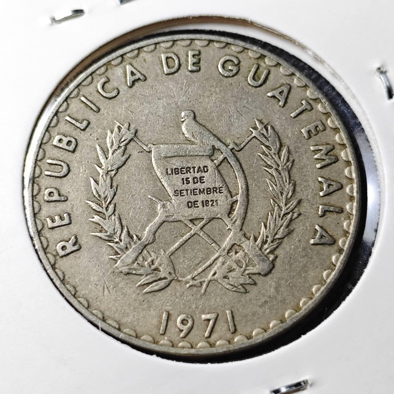 KK钱币收藏小铺 第354场 2月预留时间 周末发货 1971危地马拉25分 