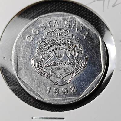 KK钱币收藏小铺 第354场 2月预留时间 周末发货 -  1992哥斯达黎加10科朗