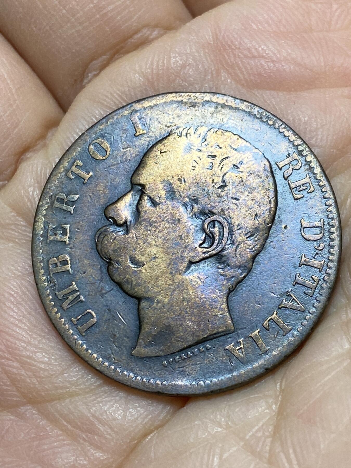 2025年第一百零九场(总第一百三十五场）外国好品散币(免佣金) 意大利王国1893年10分(翁贝托一世时期，BI标英国伯明翰造，首发年仅发行2年)
