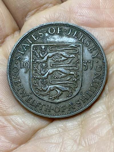 2025年第一百零九场(总第一百三十五场）外国好品散币(免佣金) - 英属泽西岛🇯🇪1937年1/12先令(乔治六世加冕年，首发年仅发行3年)