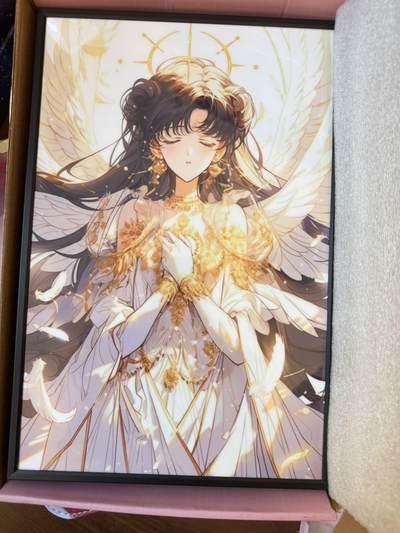 秋萤阁第25期 (10月15日周三晚上22点截拍，欢迎竞拍)  - 美少女战士 晶光画 相框画 全新 A4大小